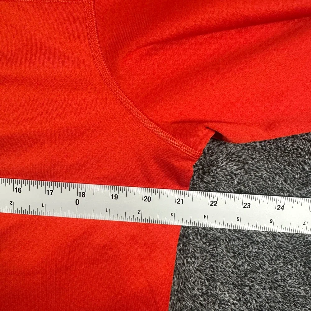 The North Face Shirt Mens M FlashDry Long Sleeve Orange Performance Hiking Top
